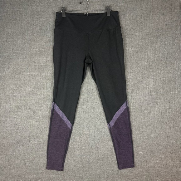 Serene tangerine Leggings Womens Medium Purple Colorblock Athletic Yoga Pants - Picture 1 of 6